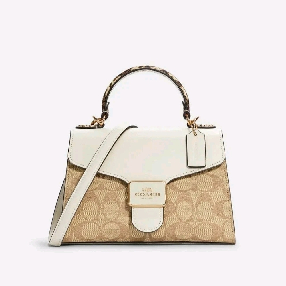 NWT Coach Pepper Satchel in Signature Canvas